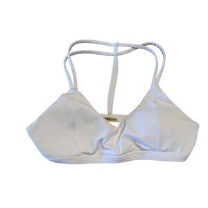 Cleo Harper White T-Strap Bralet Sports Bra Women's Size Small S